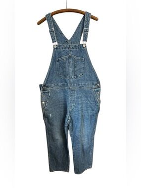 Old Navy Slouchy Overalls Denim Jean Bibs 100% Cotton Womens Plus Size 16